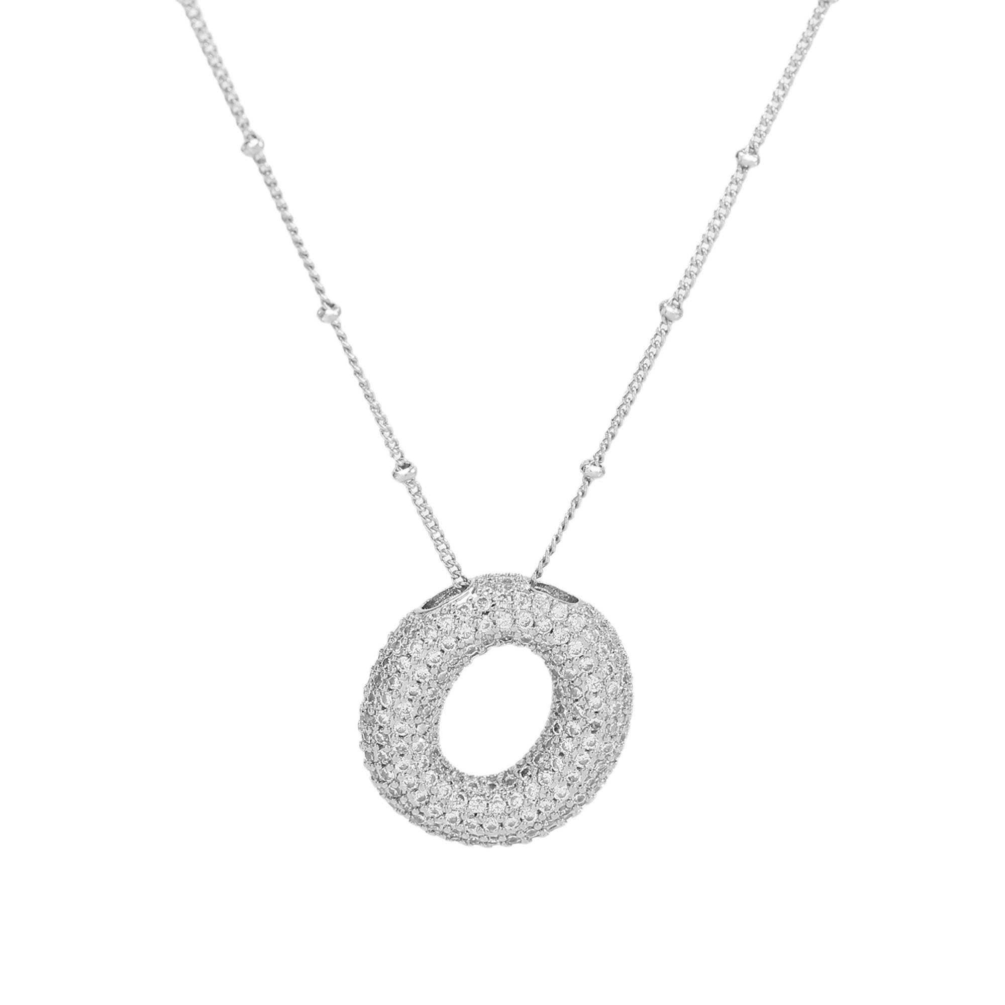 Savvy Bling – wholesale Hänge-/berlockhalsband – Initial CZ ballongbubbla sterling silver halsband14