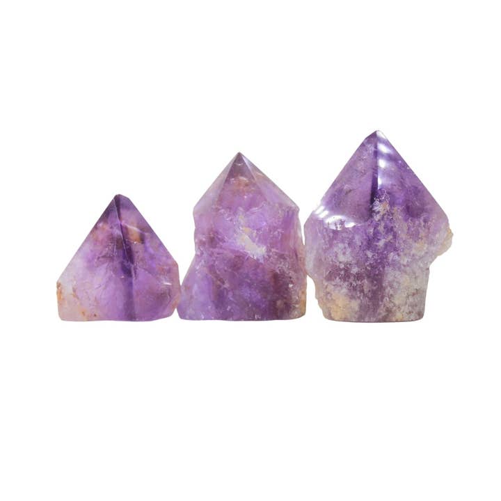 Earths Elements Wholesale - Wholesale Spiritual Stone/Crystal - Half Polished Amethyst Point1
