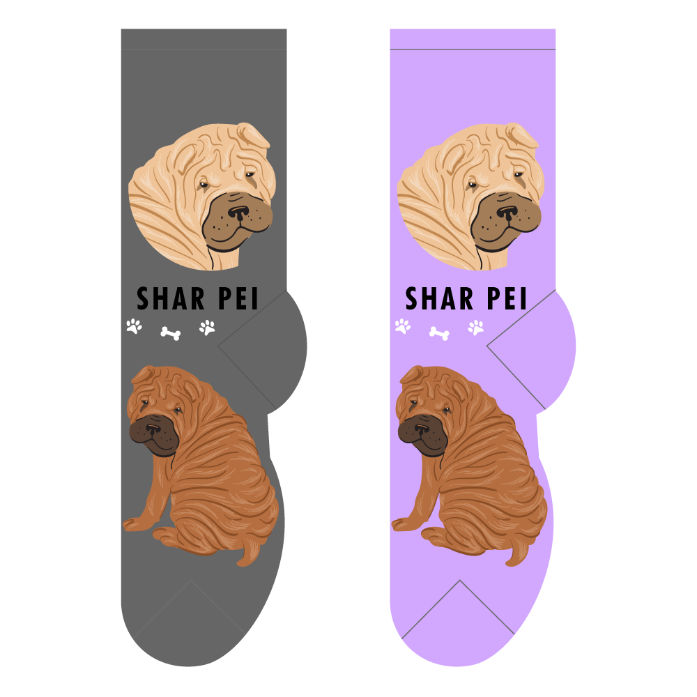 FOOZYS Fun Socks - Wholesale Sokken - Dames - Shar Pei Sokken0