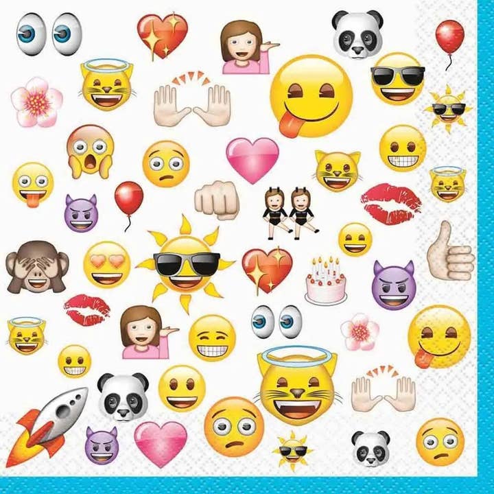 Party Expo, LLC - Wholesale Disposable Napkin - Emoji Luncheon Napkins (16 count)