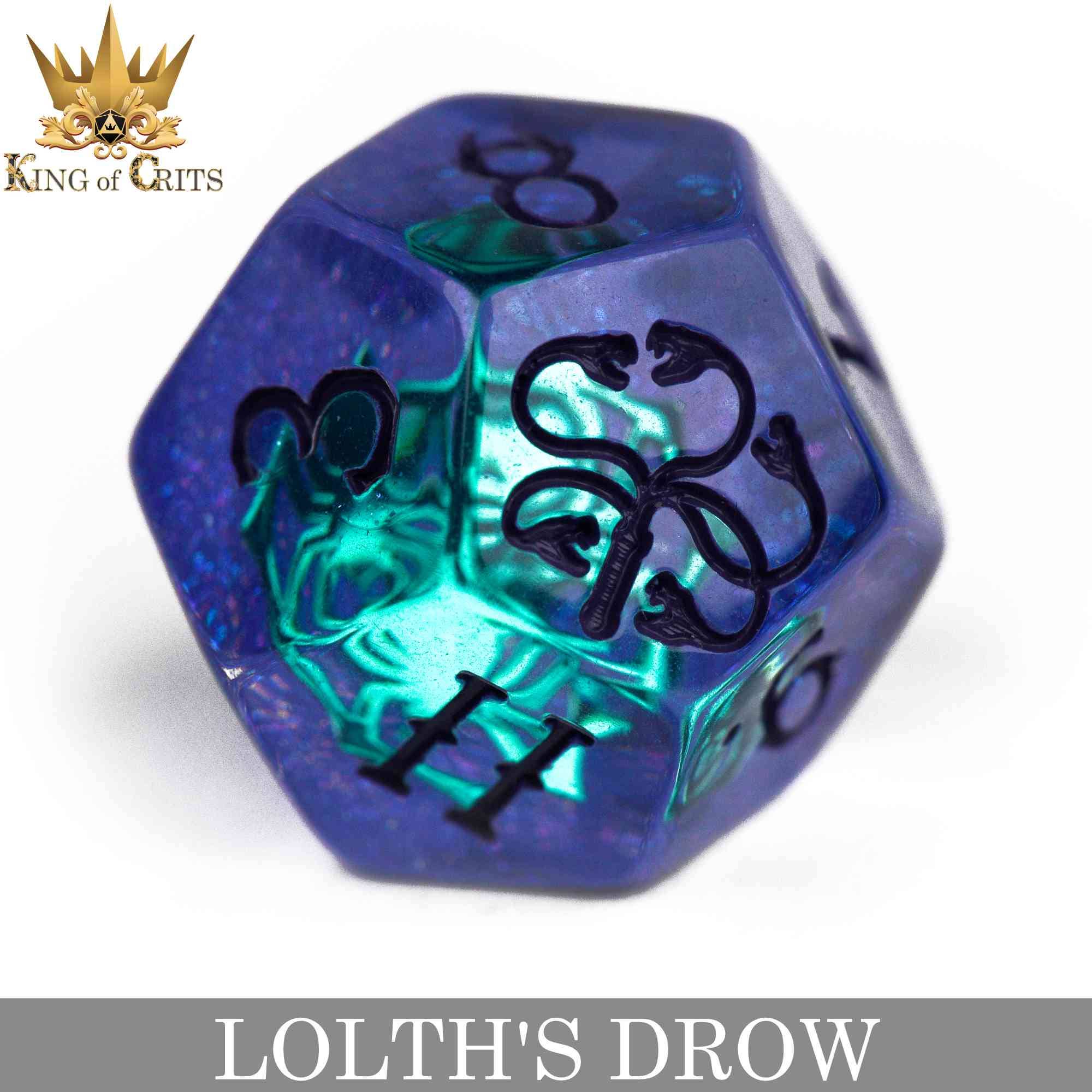 DNDDICE.COM - Wholesale Dice - Lolth's Drow - 11 Dice Set13