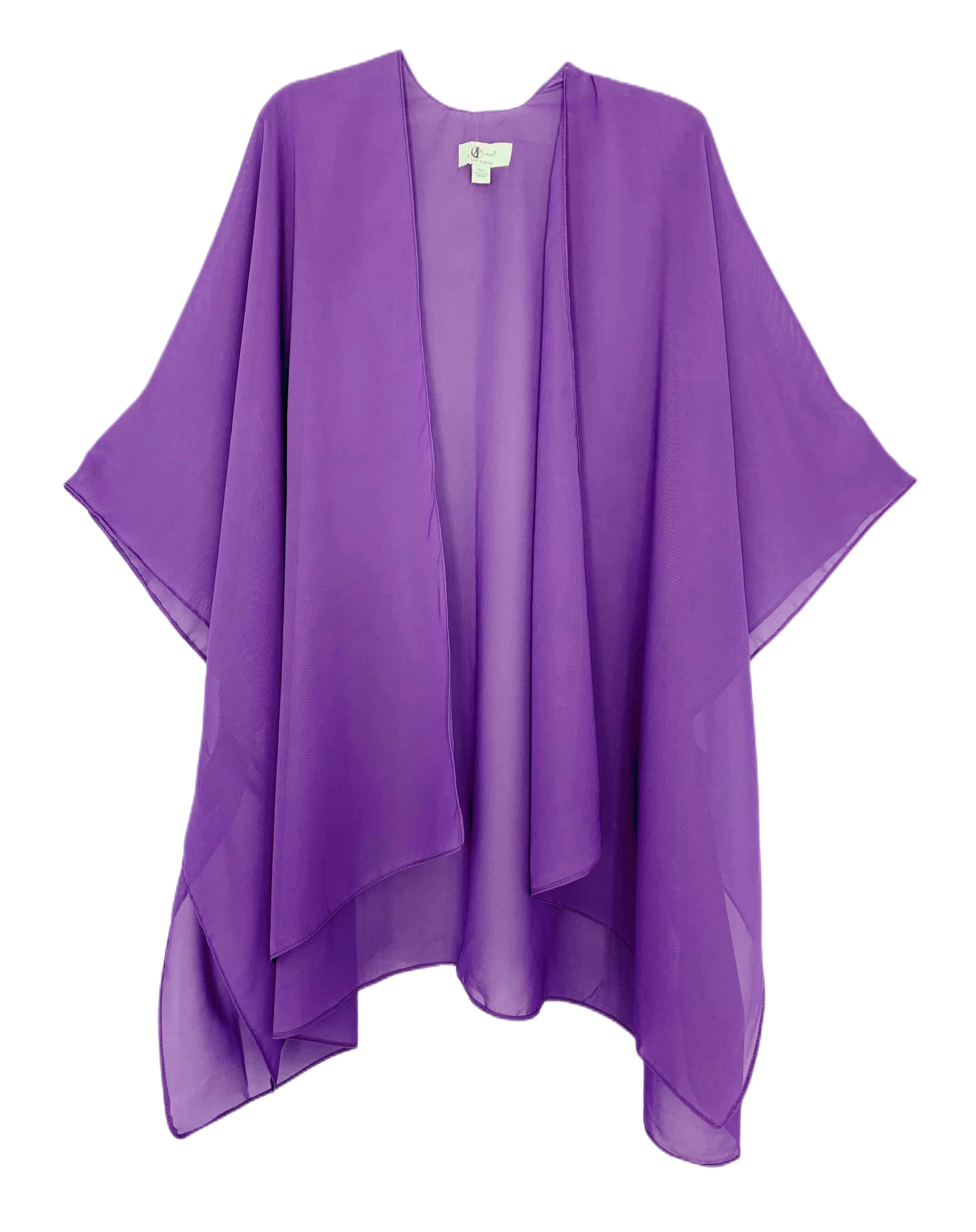 JC Sunny Fashion - Wholesale Kimono - Women's - 24 Colors--JC071034 Solid Color Lightweight Cover-Up/Kimono20