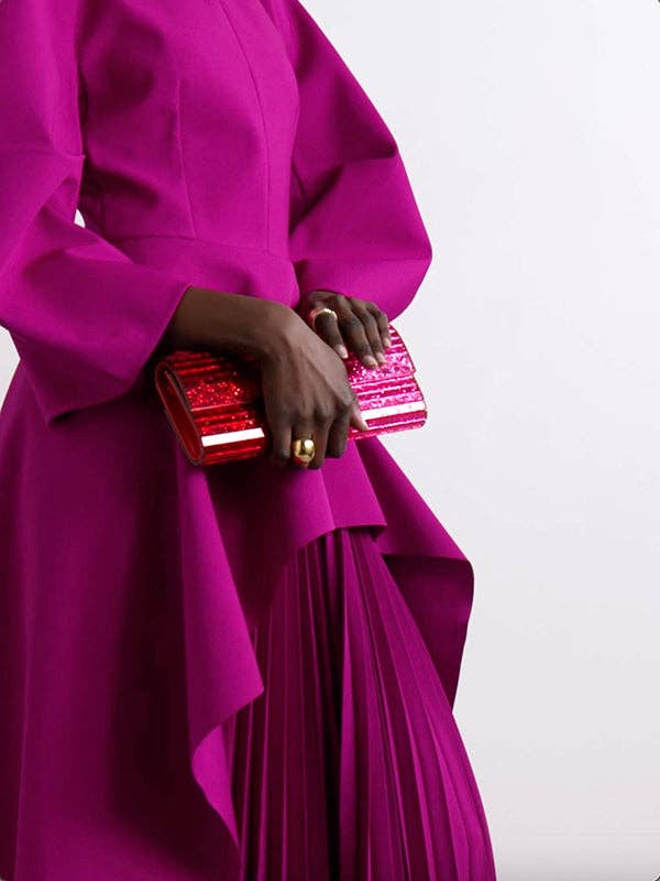 UZ Wholesale Store - Vente Robe – femme - Robes maxi à manches longues, plissées, unies, à empiècements, à volants, col rond6