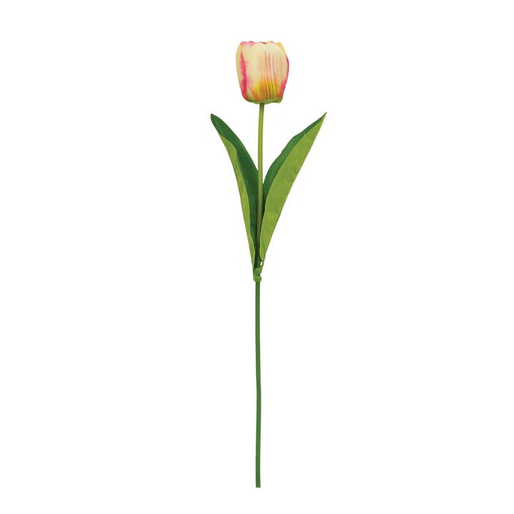 Col House Designs - Wholesale Artificial Flowers - Champagne Tulip Stem, 17.5"