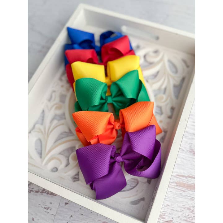 The Hair Bow Company - Wholesale Hair Bow - Kids - Oversize Solid Hair Bow Variety Packs (4 Color Set Options!)