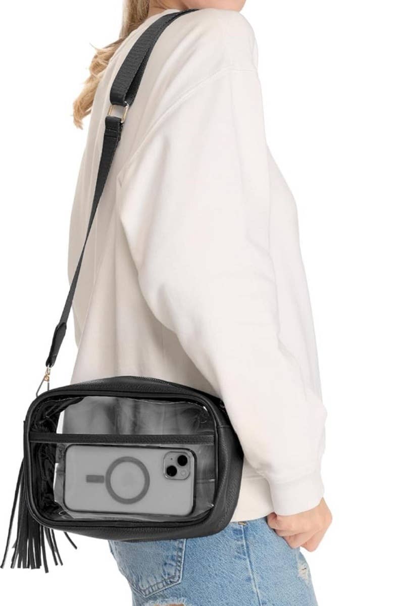 42POPS - Wholesale Crossbody Bag - Women's - `.Game Day Stadium Approved Clear Crossbody Bag23