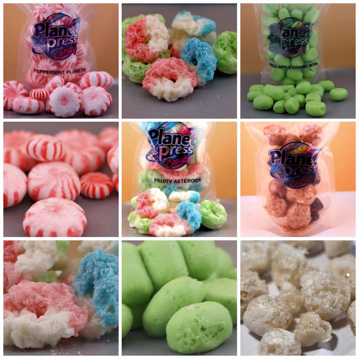 Alpha Wholesale - Wholesale Hard Candy - Planet Xpress Planet Twirls – Freeze-Dried Fruity Candy Twists – Sweet, Crunchy, and Colorful Space-Themed Snack – Shelf-Stable, No Refrigeration Needed