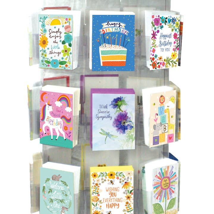GINA B DESIGNS - Wholesale Retailer Display - Paper & Novelty - 72 Pocket Greeting Card Display *Free with Purchase