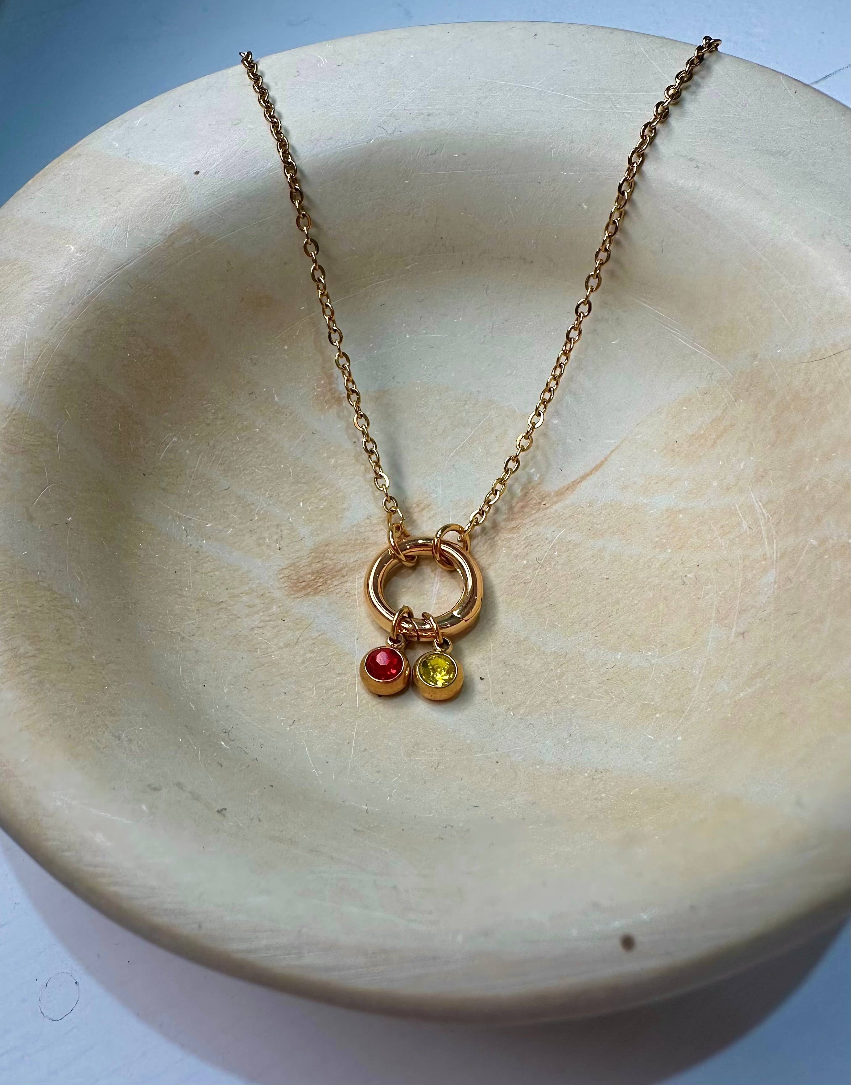 White Leaf – wholesale Individual charm/pendant – Rounded Gemstone Charm (in Various Colours)2