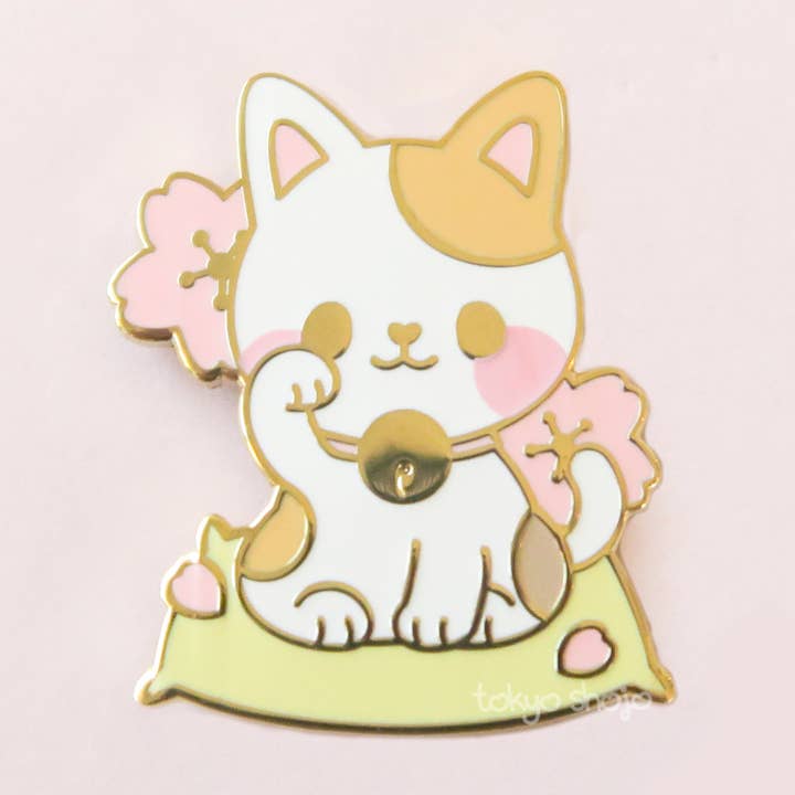 tokyo shojo – Alfinete/botão de lapela por atacado – Alfinete de Maneki Neko0