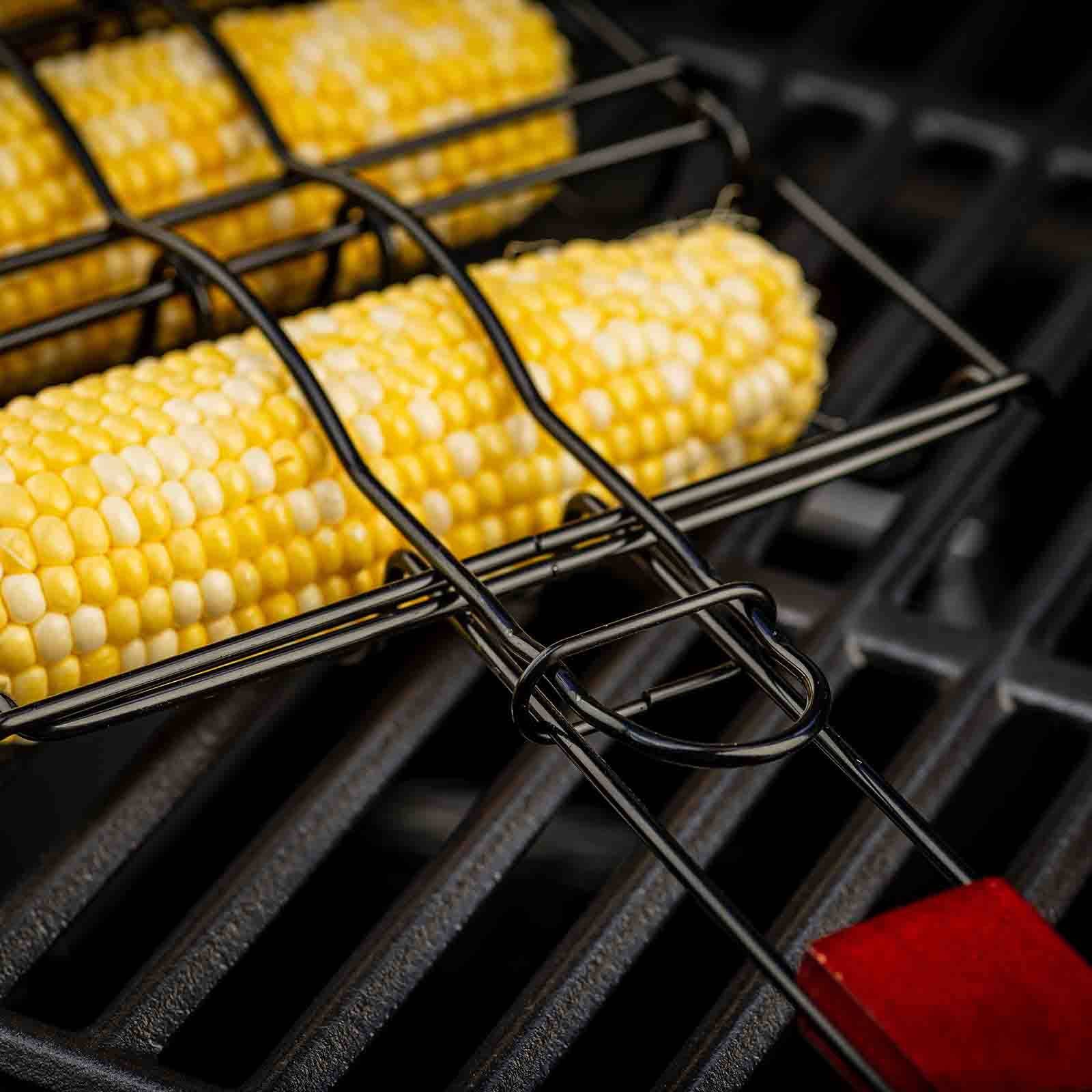 TableCraft Products Company - Wholesale Outdoor Grill Tools - Corn Holder Grilling Basket with Handle3