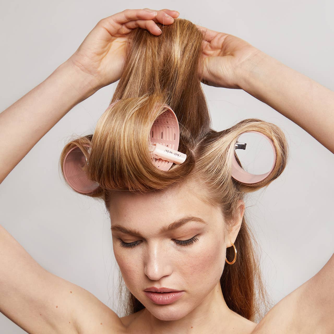 KITSCH – wholesale Hårspolar – KITSCH XL värmerullar i återvunnen plast 4-pack – terrakotta1