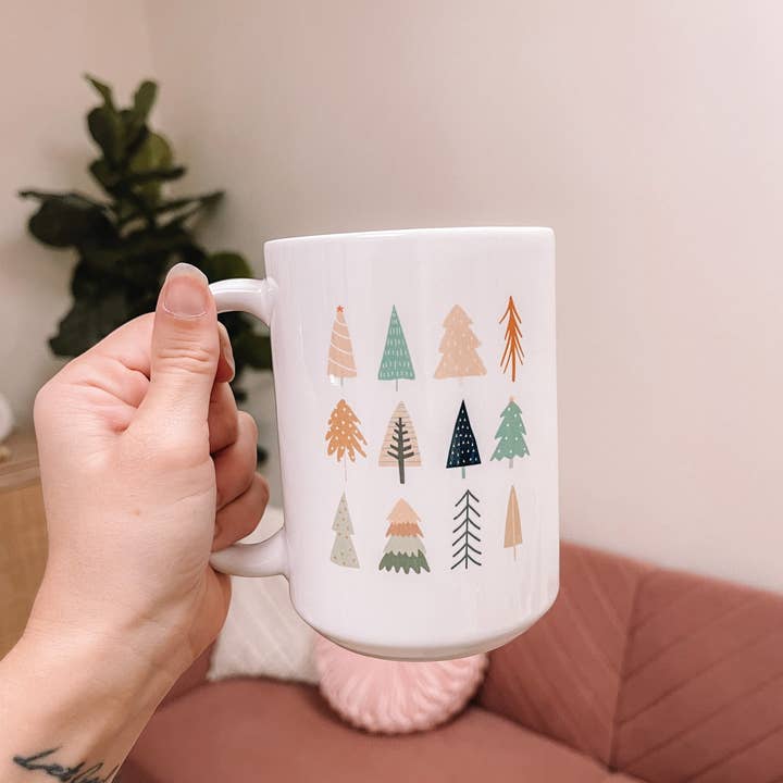 Boho Christmas Tree 15 oz. Coffee Mug | Holiday Mug and other Purchase wholesale mug tree. Free returns & net 60 terms on Faire trending on Faire.