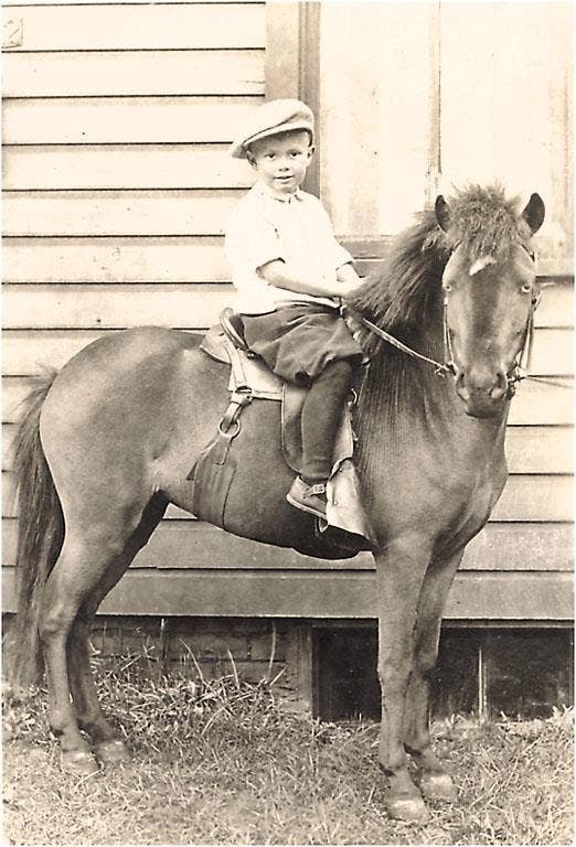 Found Image Press - Wholesale Sticker - Sticker EQ-146 Little Boy on Pony0