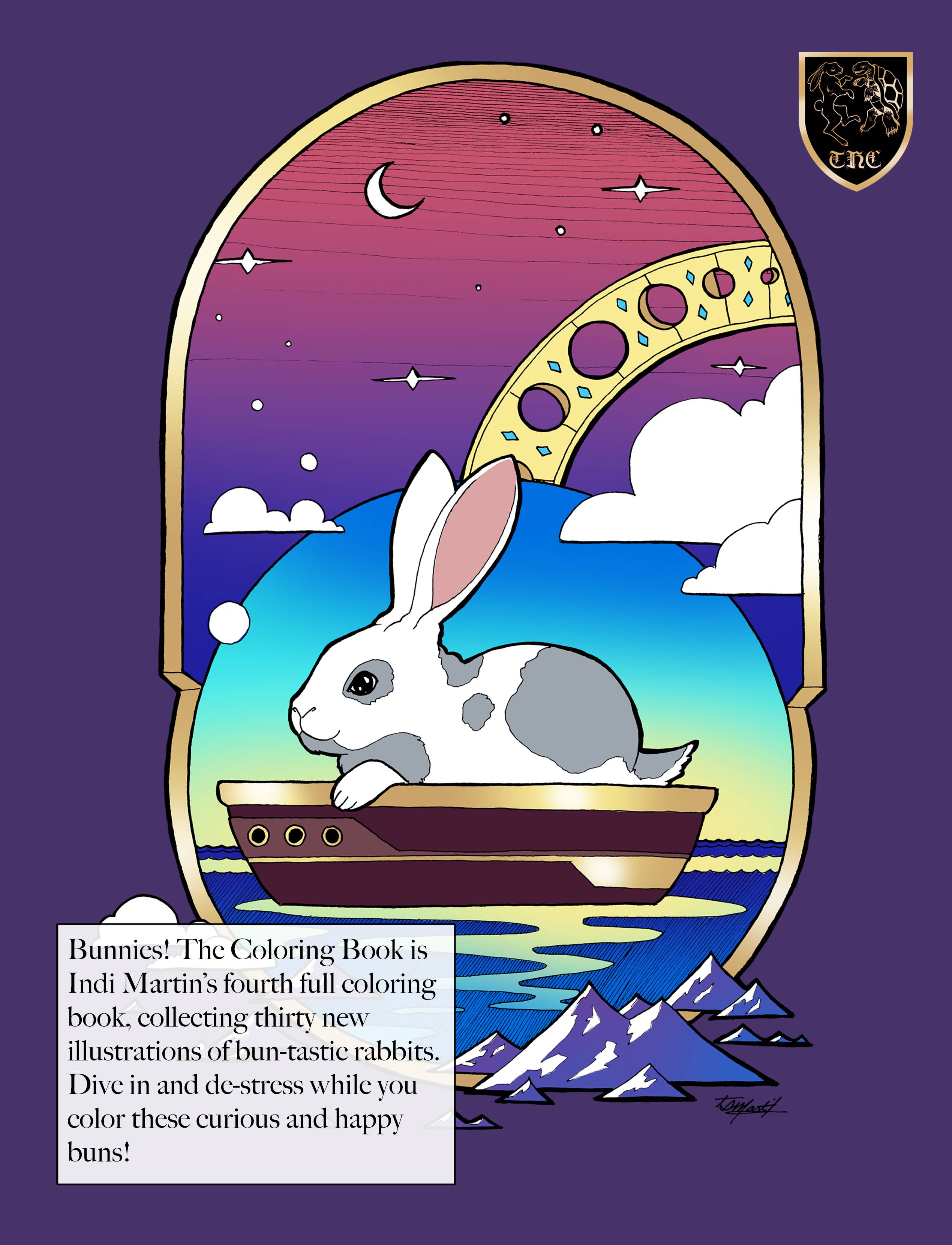 Indi Martin Art - Wholesale Coloring & Activity Book - Adult - Coloring Book: Bunnies!1