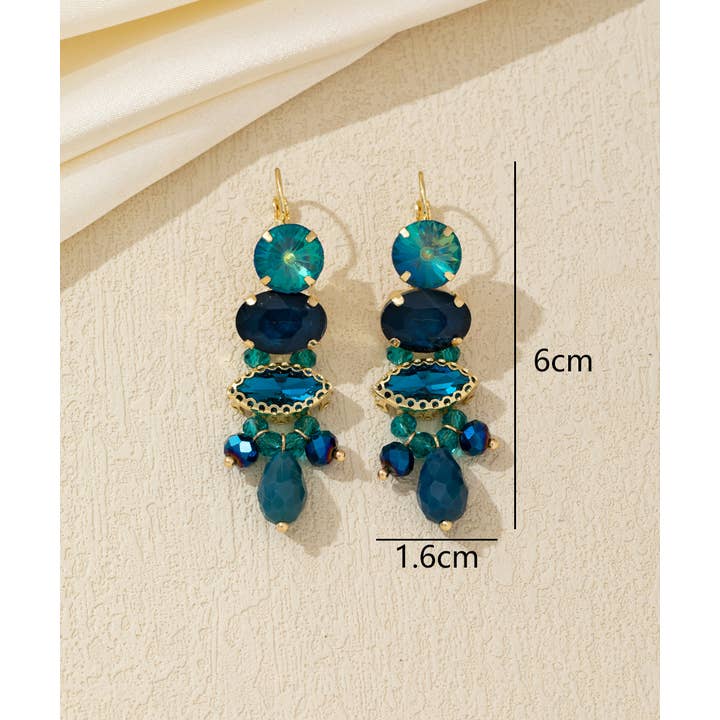 Blossom bijoux - Wholesale Dangle Earrings - Dangling earrings with rhinestone tassels – 26AHBOL0213