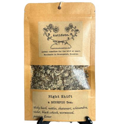 Antidote Apothecary - Wholesale Loose Tea - SCORPIO. Night Shift. Zodiac Herbal Tea Blend