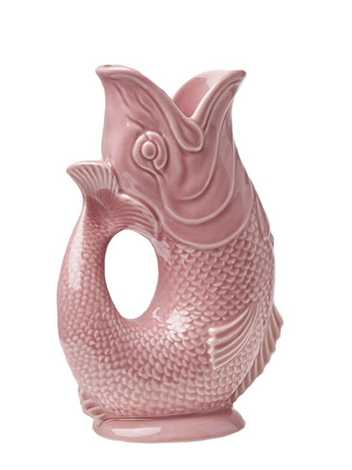 Carafe Gluggle rose pour la vente par The Original Gluggle Jug Factory