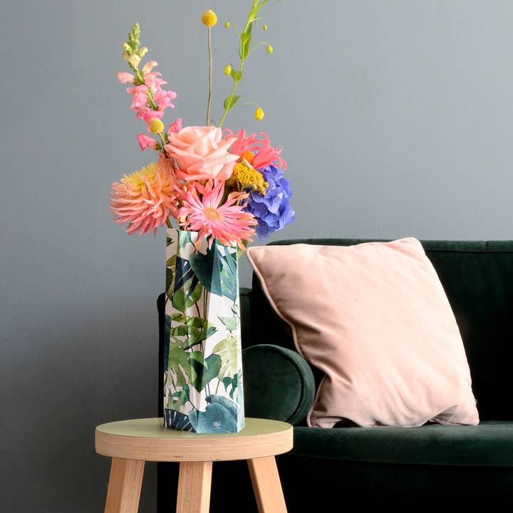 Kort & Vase i Én – Stor – Botaniske Blade for engroshandel hos Happy Whatever