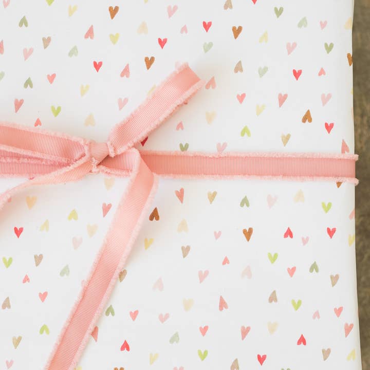 Lana's Shop - Wholesale Flat Wrap - Mini Hearts Gift Wrap Single Sheet1