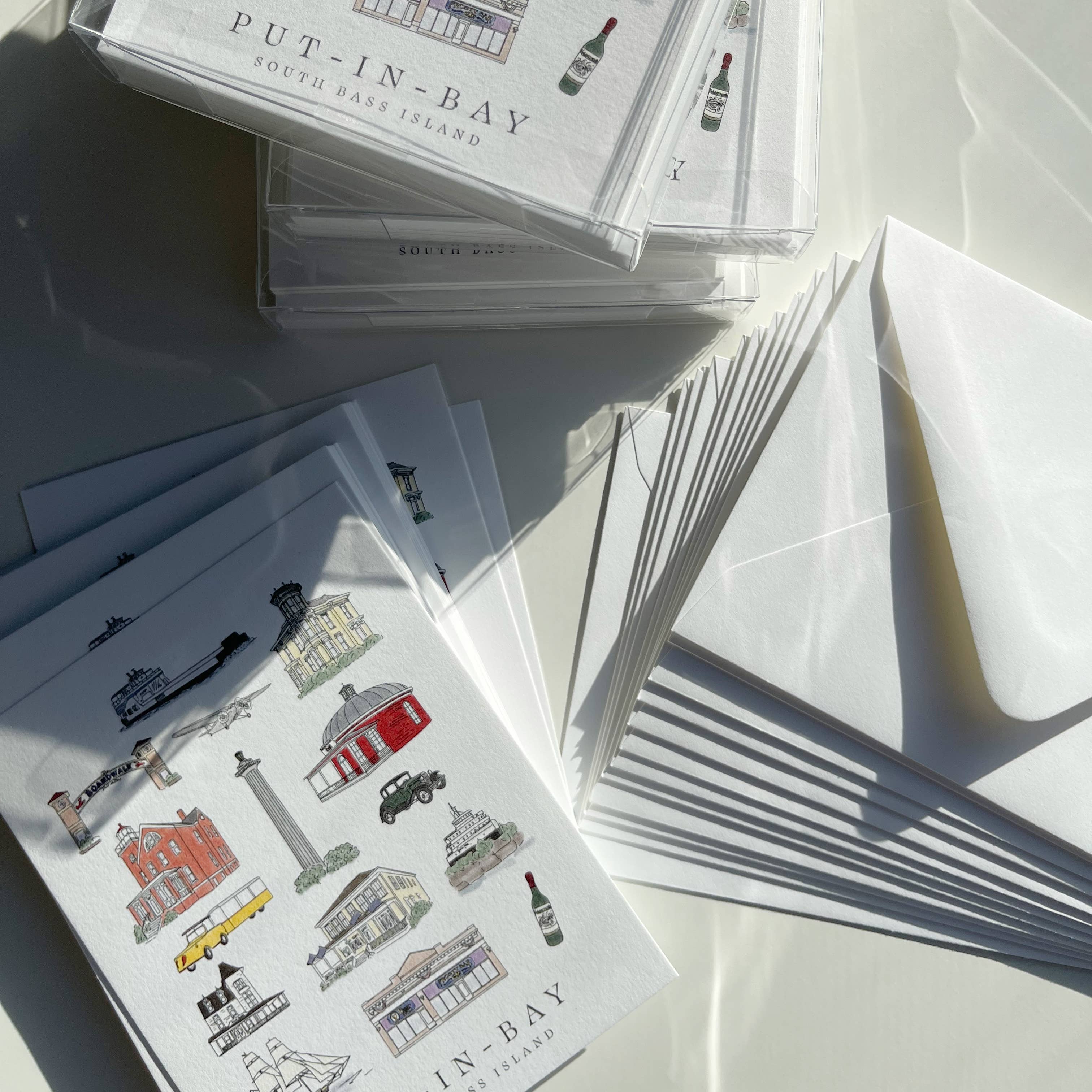 Made By Victoria Laine - Wholesale Stationery/Notecard Set - Put-in-Bay Landmark Stationery Set1