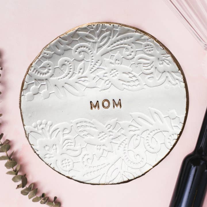 Mother’s Day Custom Ring Dish for wholesale by Clay By Kass
