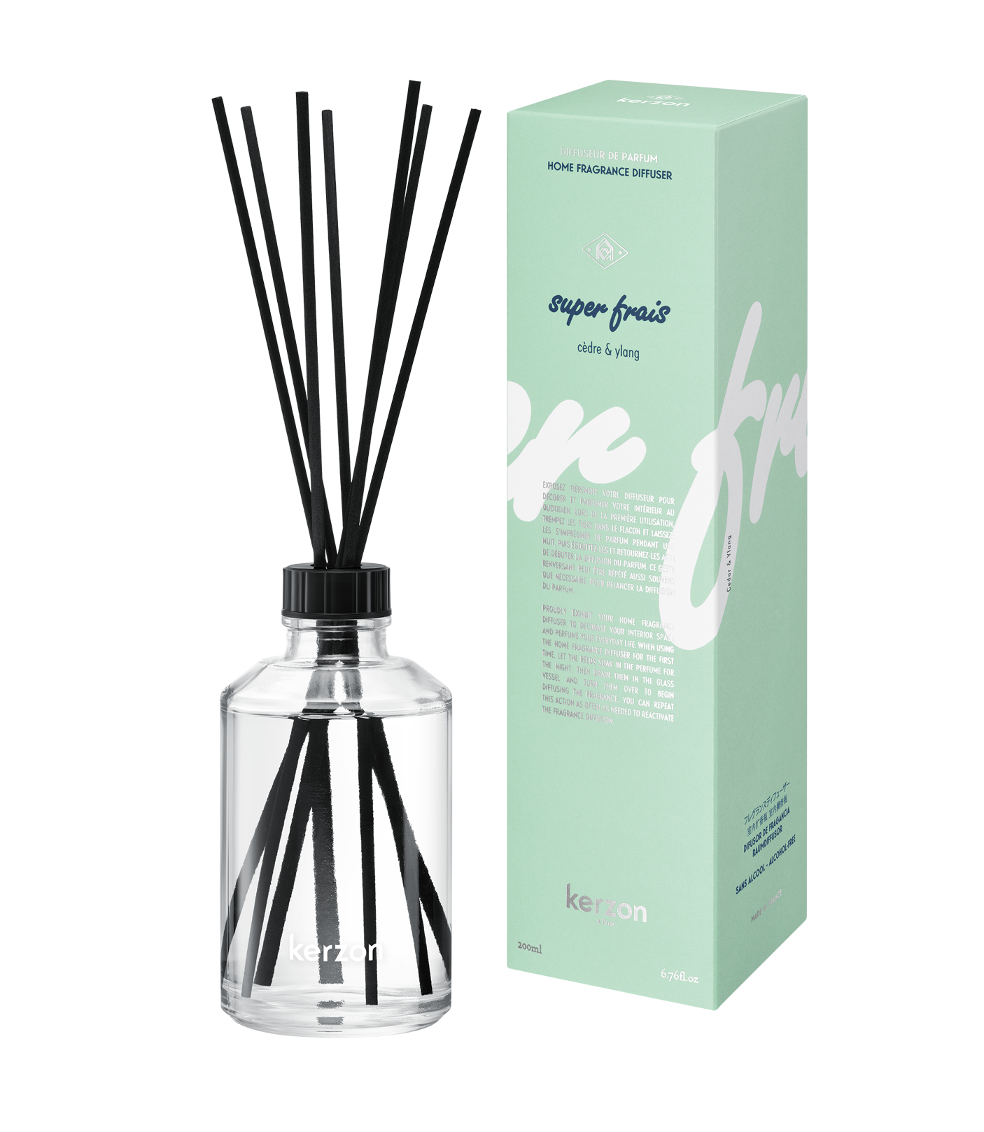 Kerzon - Wholesale Reed Diffuser - HOME FRAGRANCE DIFFUSER Super Frais - 200ml1