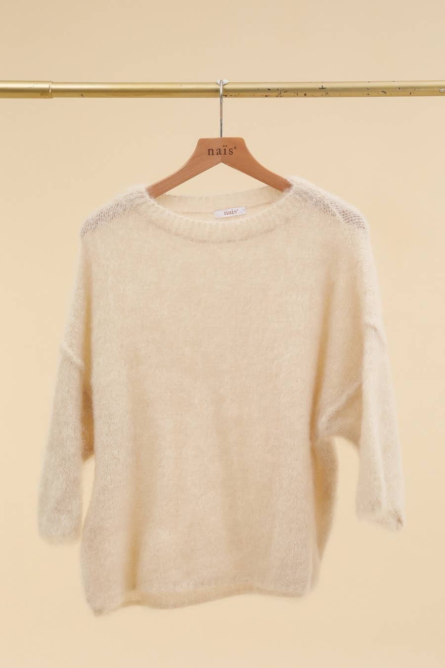 NAÏS PARIS - Vendita all'ingrosso Maglione tricot - Donna - Maglione a maniche corte e collo rotondo in 80% kid mohair35