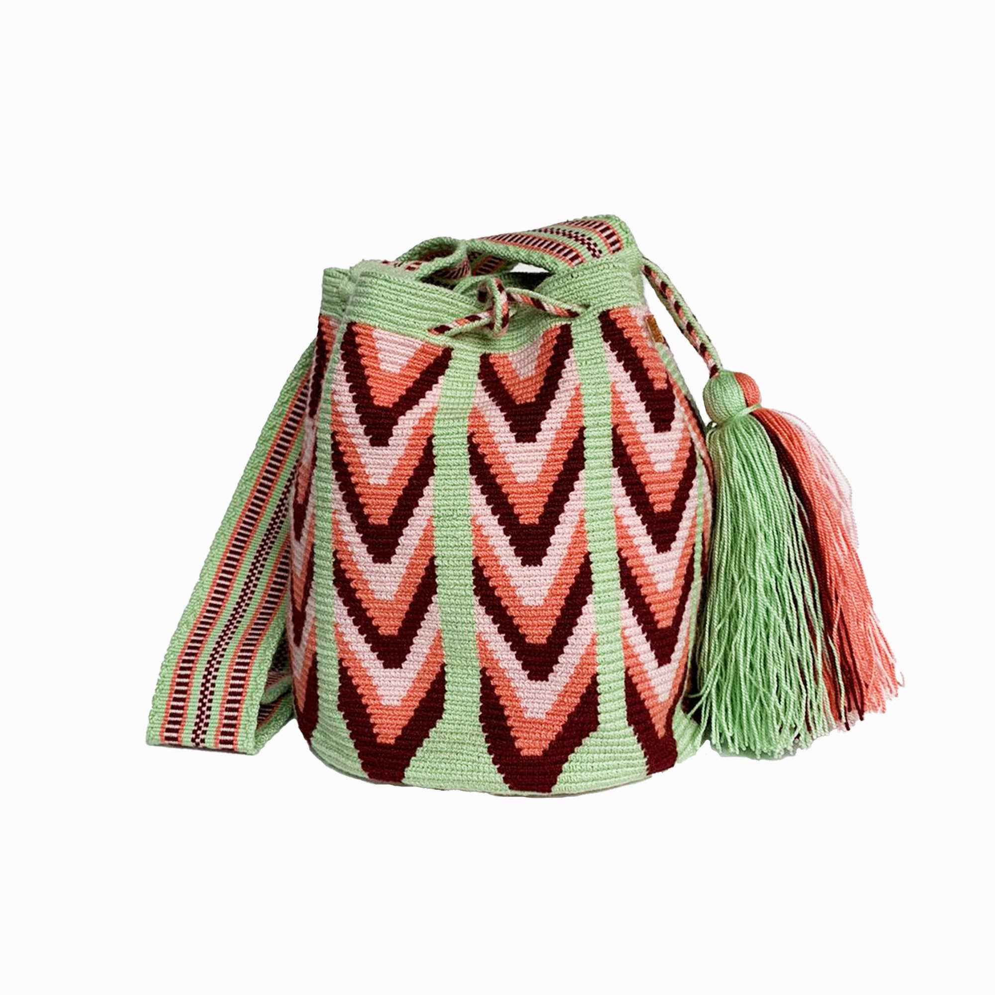 Coro Cora™ – Engroshandel Crossbodytaske - Dame – Wayuu Mochila Bag - Håndvævet hæklet Crossbody Skuldertaske