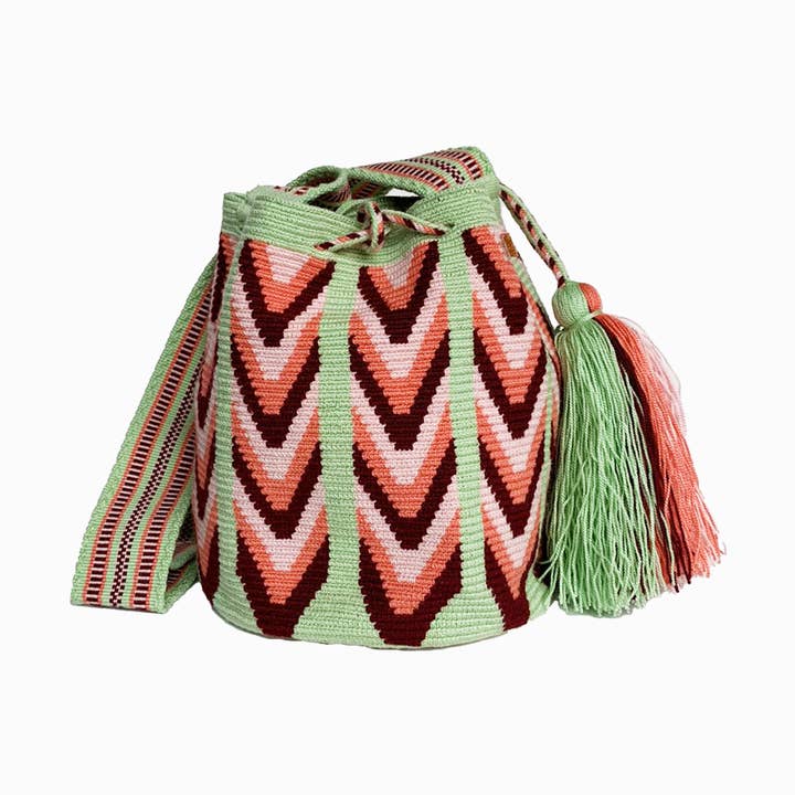 Wayuu mochila Bag - Bolso bandolera de crochet tejido a mano para venta al por mayor de Coro Cora™