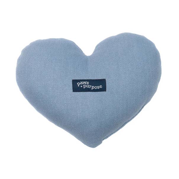 Heart Squeaky Toy | Stonewash Blue for wholesale by paws + purpose