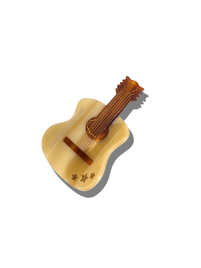 Solar Eclipse - Vendita all'ingrosso Fermaglio per capelli - Donna - Fermaglio per capelli a forma di artiglio per chitarra dipinto a mano | Ecologico | Western2