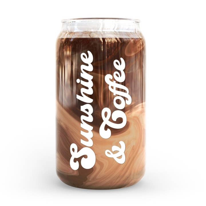 16 oz Beer Can Glass | Sunshine & Coffee for wholesale by sonder & wolf