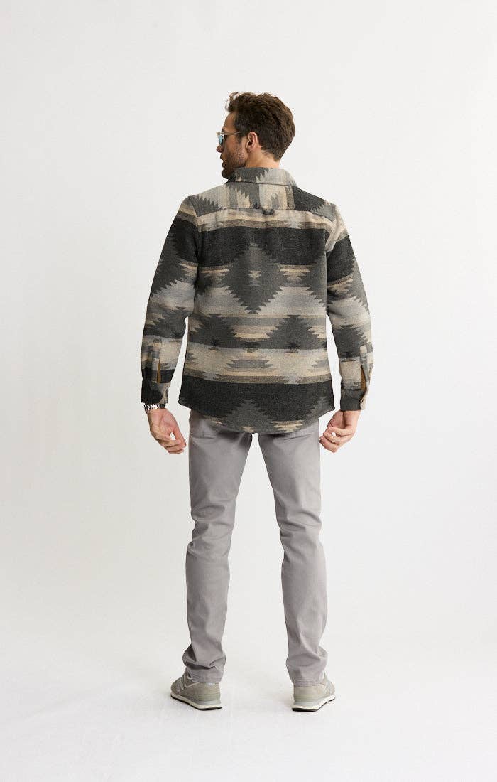 JACHS NY - Wholesale Button Down Shirt - Men's - Unlined Wool Blend Overshirt10