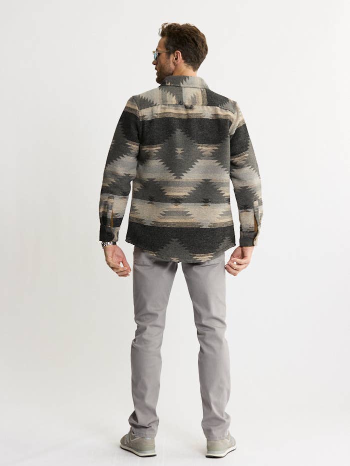 JACHS NY - Wholesale Button Down Shirt - Men's - Unlined Wool Blend Overshirt10