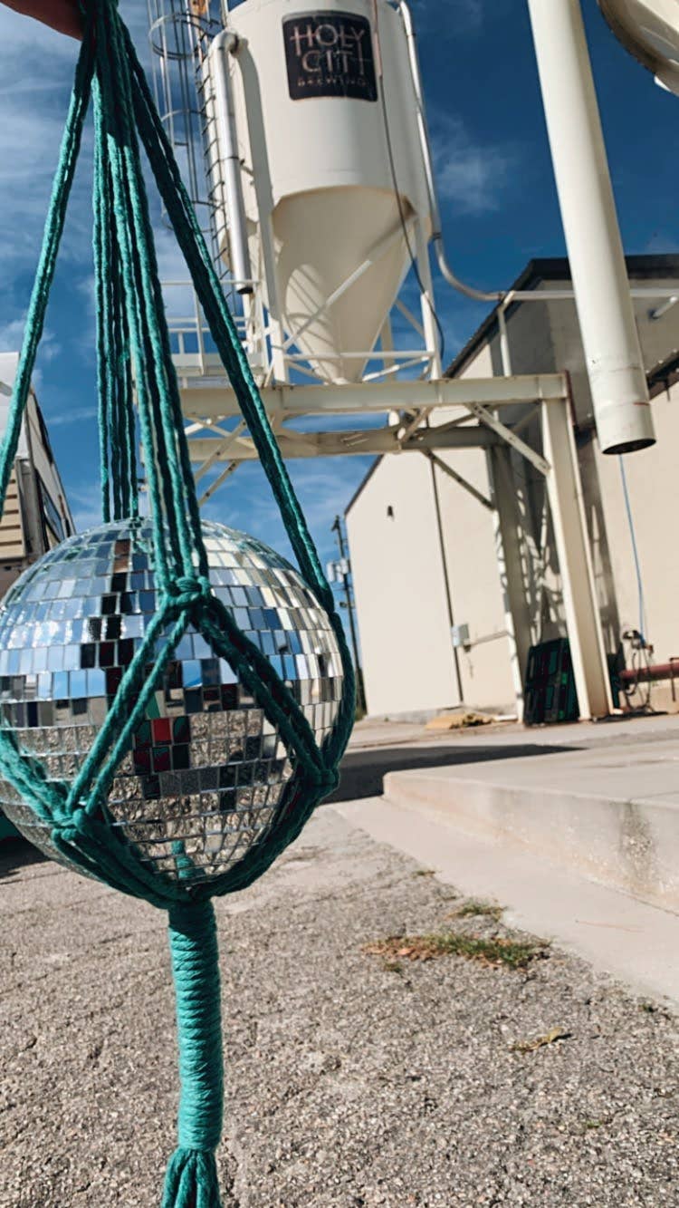 Rosie the Wanderer, Handmade Macramé - Wholesale Mobile - Macrame Disco Ball Hanger - choice of color6