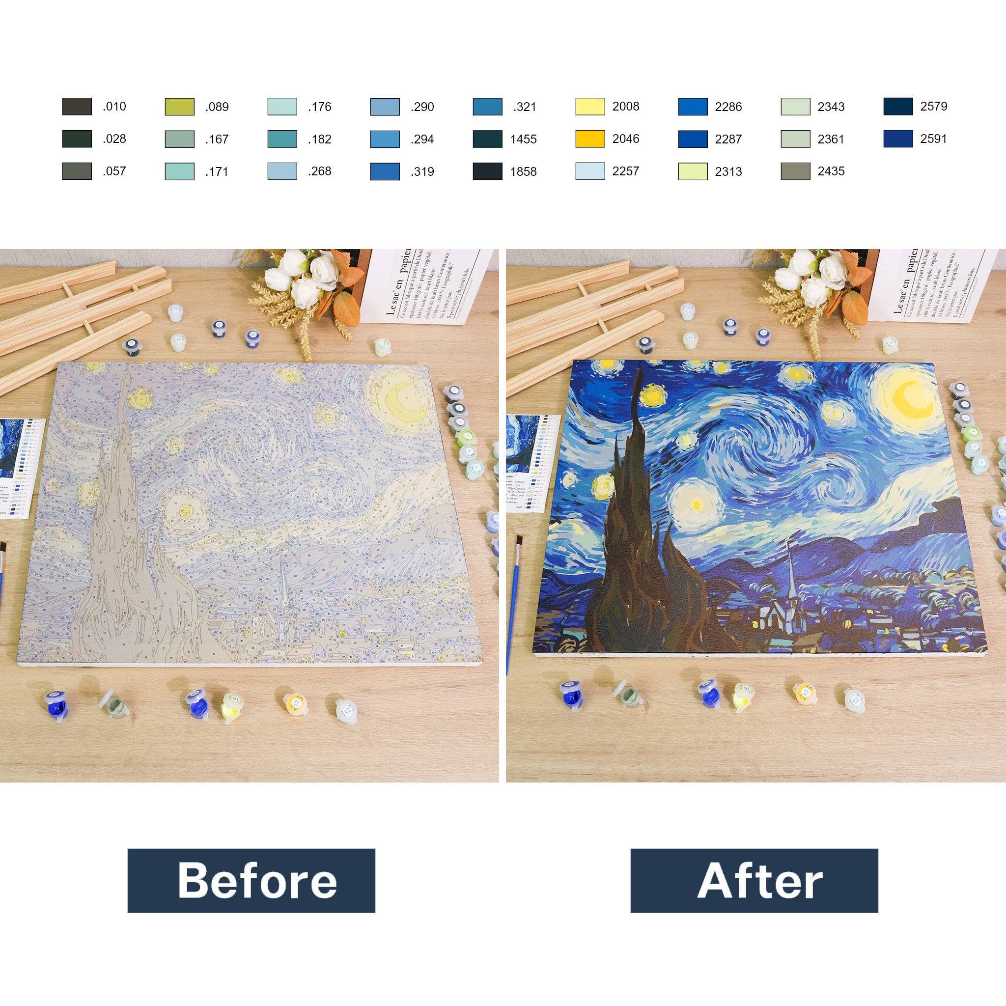 Paint with Number - Wholesale DIY Craft Kit - Whimsical Floral Fantasy4