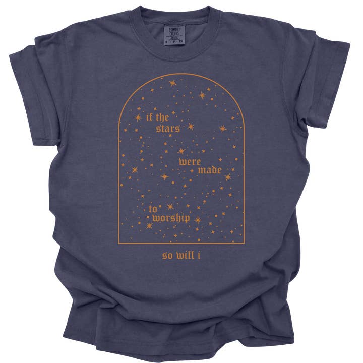 Si les étoiles ont été faites pour adorer, moi aussi je le ferai | T-shirt chrétien pour la vente par Made By Yen