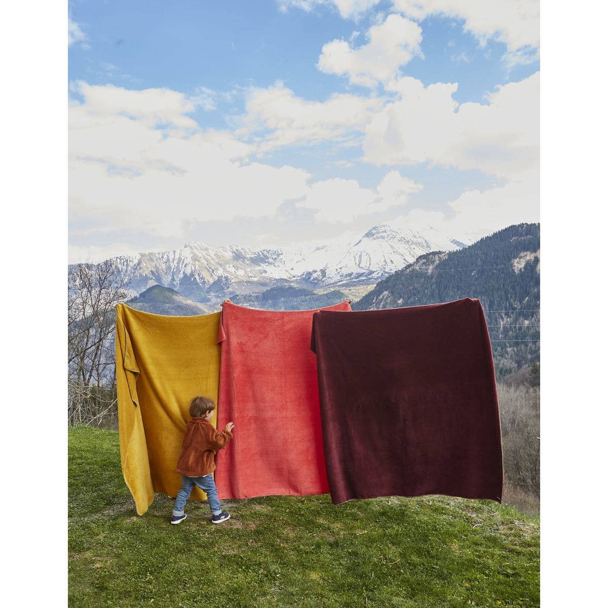 Sylvie Thiriez - Wholesale Throw Blanket - Bien au chaud Polar blanket Miel1