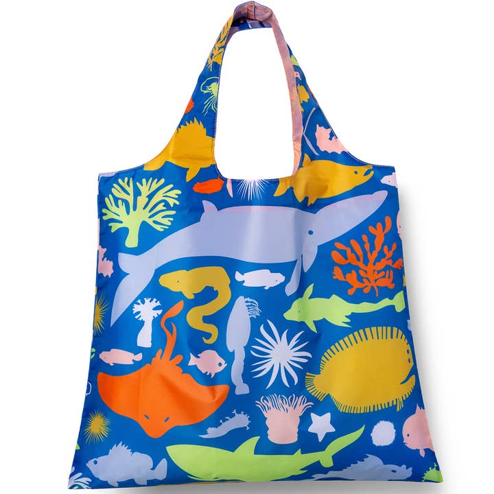 Yellow Owl Workshop - Wholesale Tote Bag - Women's - Sea Animals Art Sack® by Banquet Workshop - Beach Tote Bag