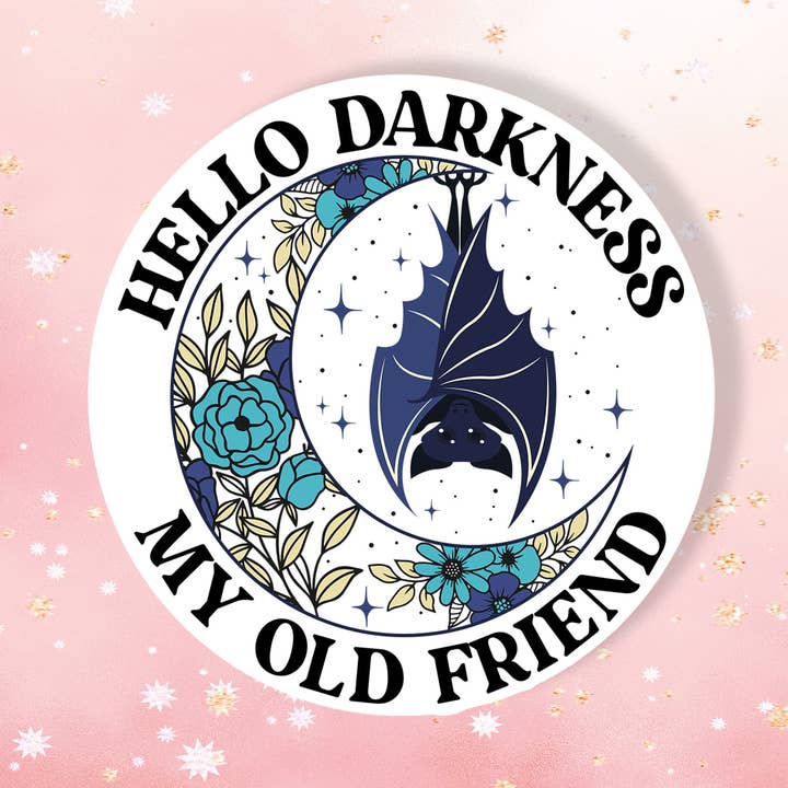 Pegatina Hello Darkness My Old Friend con intención metafísica para venta al por mayor de London Luxury Candles