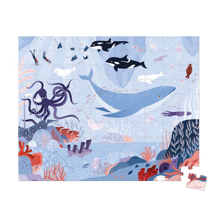 Janod - Vente Puzzle – enfant - Puzzle - Océan Arctique - 100 pièces1