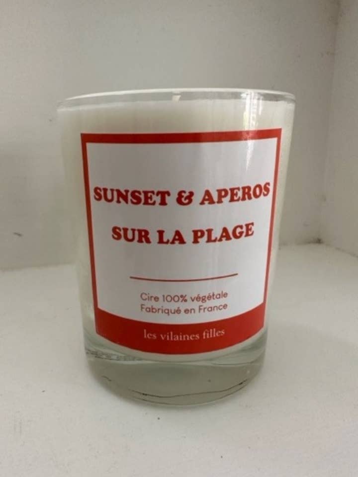 Candle "Sunset and Aperitifs on the Beach" for wholesale by Les Vilaines Filles