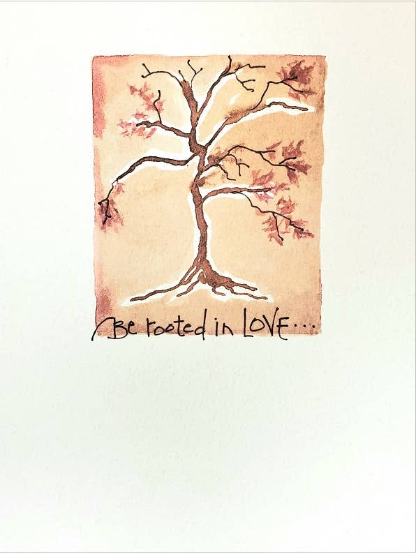 Be rooted in Love Sympathy Greeting Card (Versed) for wholesale by Credo Designs LTD