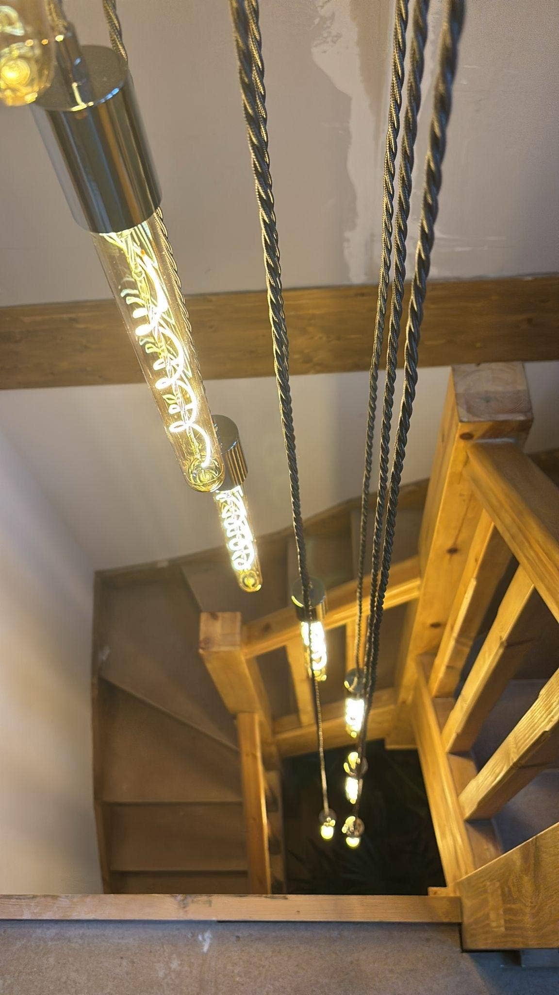 MooBoo Home - Vente Lustre/Suspension - Lustre Cascade Carré 9 ampoules4