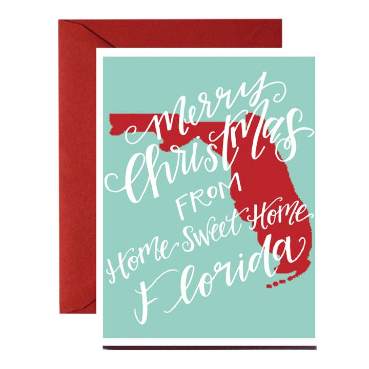 Carte de vœux « Joyeux Noël de chez vous » Sweet Home Florida pour la vente par Stately Made
