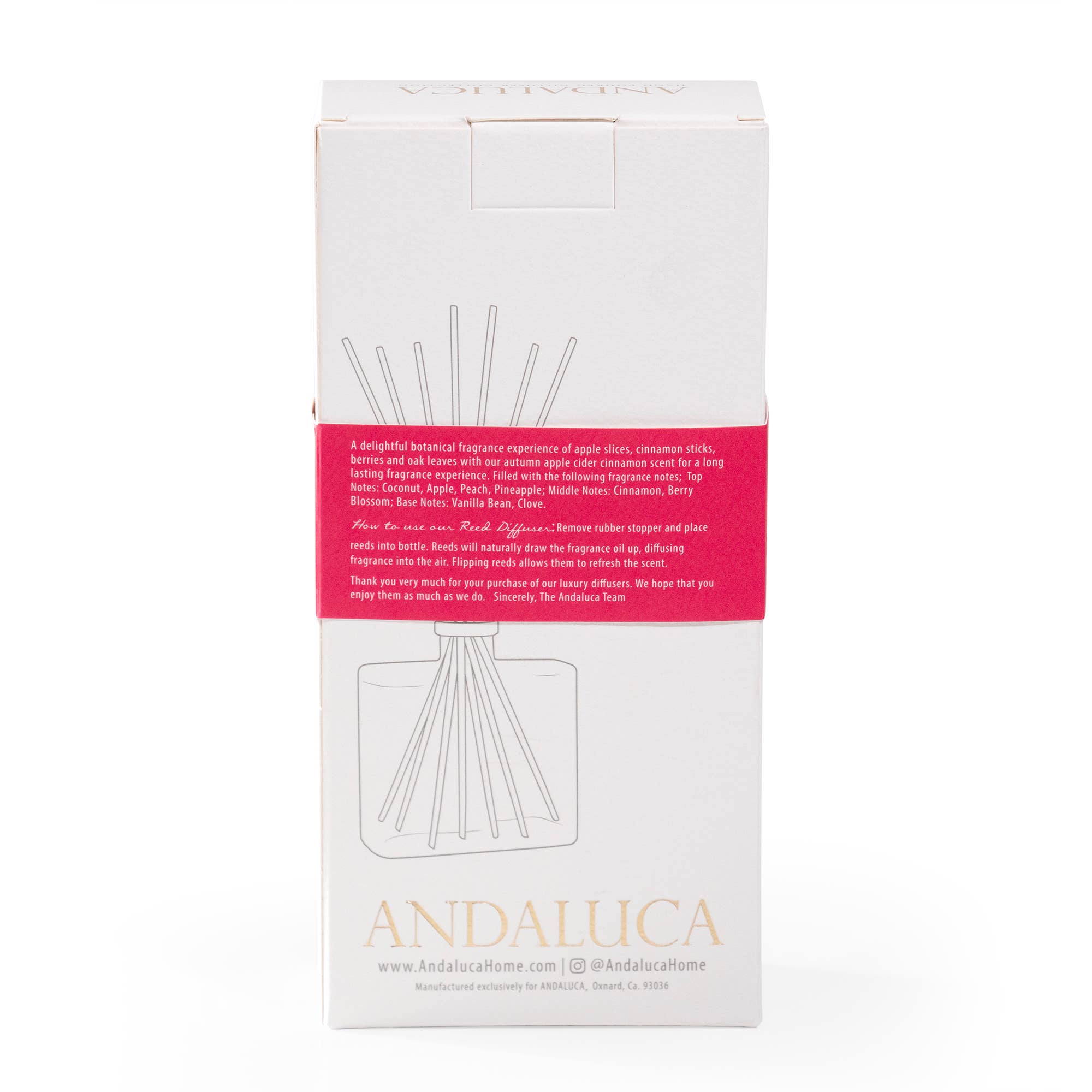 Andaluca - Wholesale Reed Diffuser - Apple Cider Cinnamon Botanical Reed Diffuser5