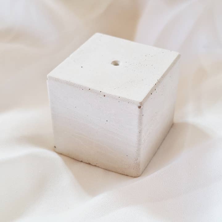 Your Nice Things - Candles - - Wholesale Incense Holder - Square grey cement incense holder1