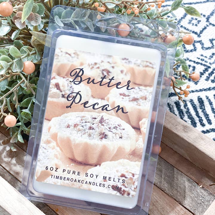 BUTTER PECAN | 6oz Large Melt | FALL | 100% Pure Soy for wholesale by Timber Oak Candles