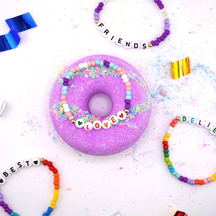 garb2ART - Wholesale Bath Bomb/Fizz - Donut Bath Bomb + Bracelet Pack | Purple